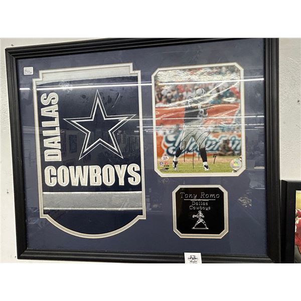 Dallas Cowboys Autographed Framed Tony Romo Keepsake w/COA