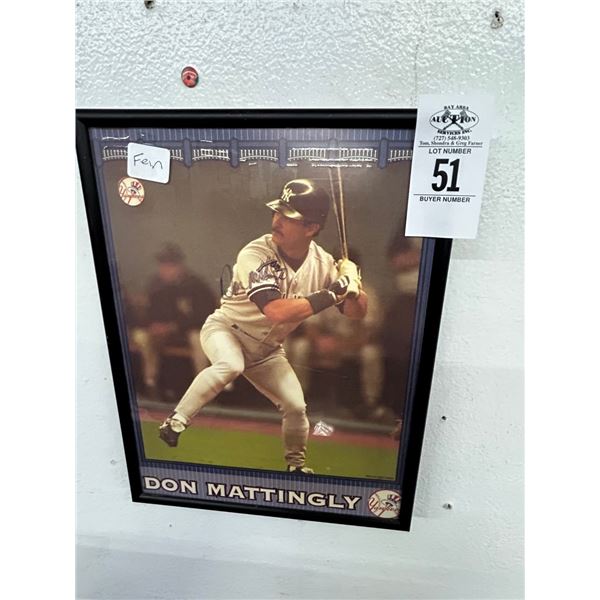 Don Mattingly Signed Framed Magazine Cover Photo