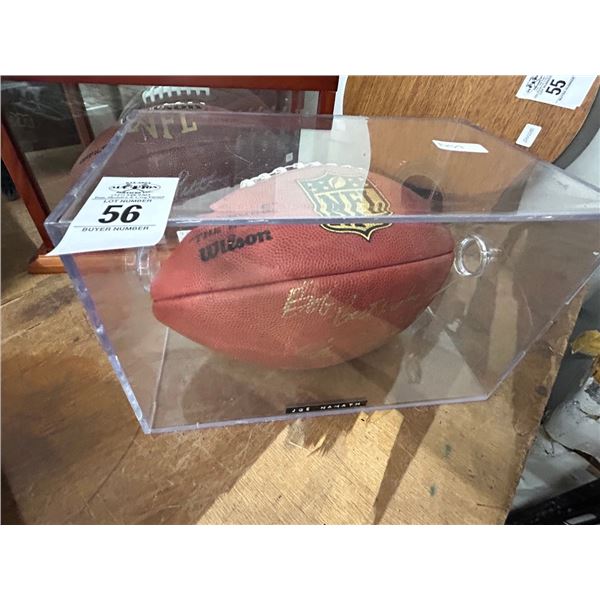 Joe Namath Autographed Football w/Showase