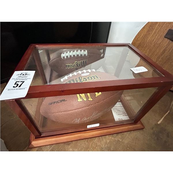 Ya Tittle Autographed Football w/Showcase and COA