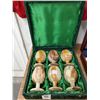 Image 1 : Alabaster Goblets Set of 6 w/Case