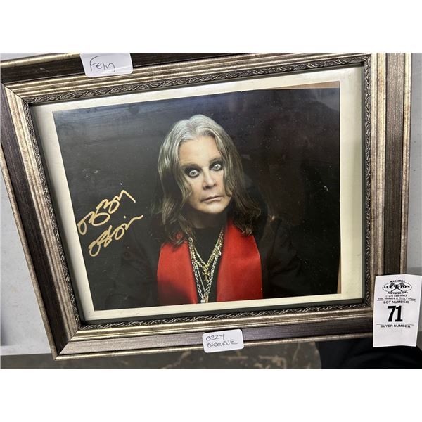 Ozie Osbourne Framed Autographed Photo w/COA