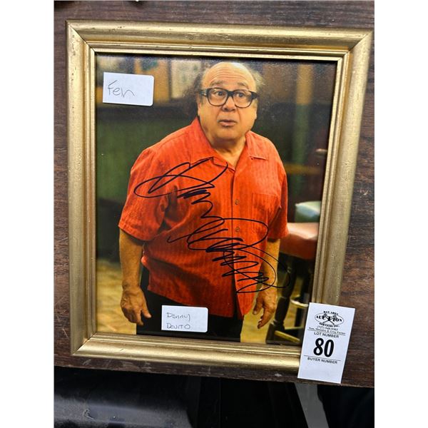 Danny Devito Framed Autographed Photo