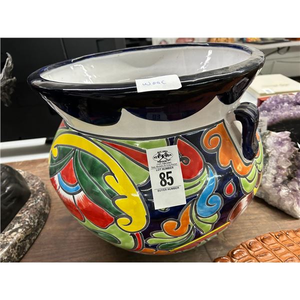 Ornately Painted Large Porcelain Vase