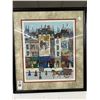 Image 1 : Framed Oil On Canvas Town Scene Artist Signed/Numbered -  20"  X  24"