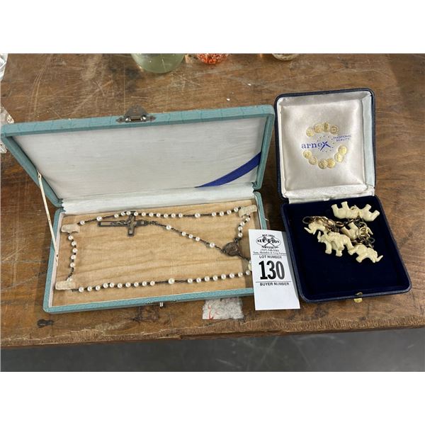 Rosary Necklace, Elephant, Bracelet