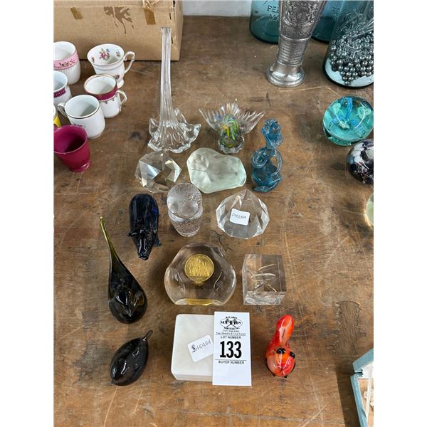 14-Asst. Art Glass Paperweights - 14 X $
