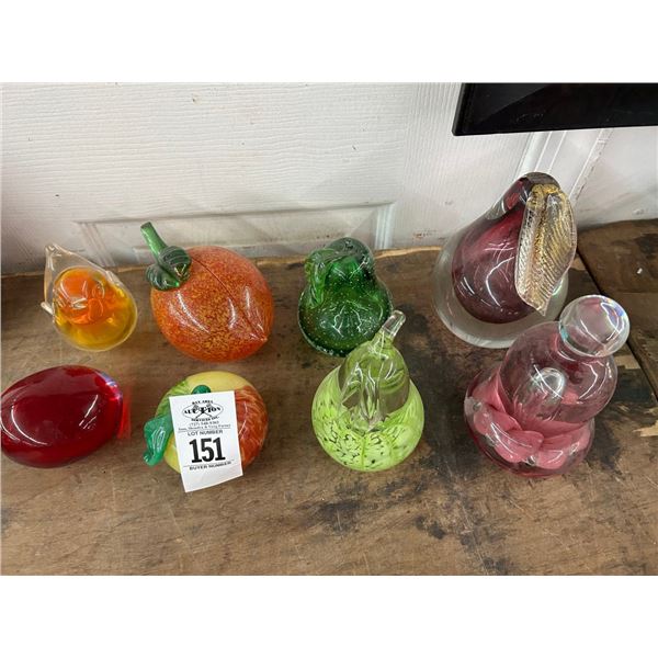 8-Ornate Fruit Paperweight - 8 X $