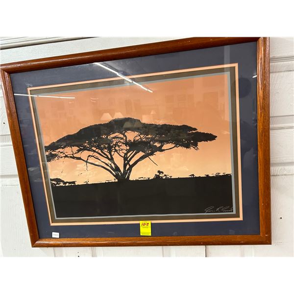 Framed Tree Wall Art - Artist Signed - 20"  X  30"