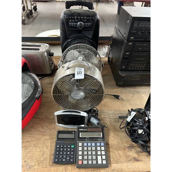 Space Heater, Fans, Alarm Clock, Calculator