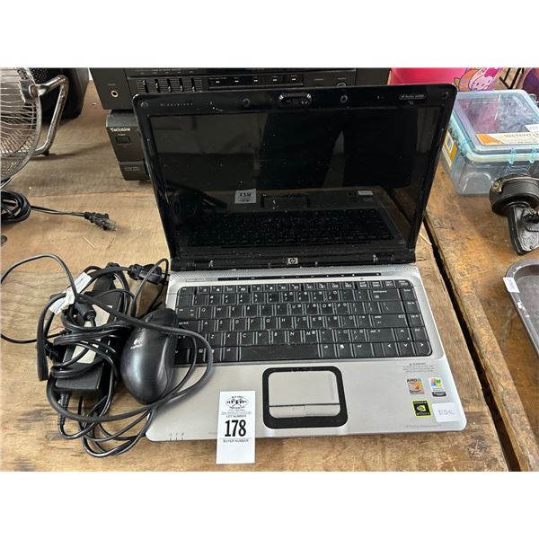 HP Laptop Computer w/Adapter/Mouse Hard Drive Clean