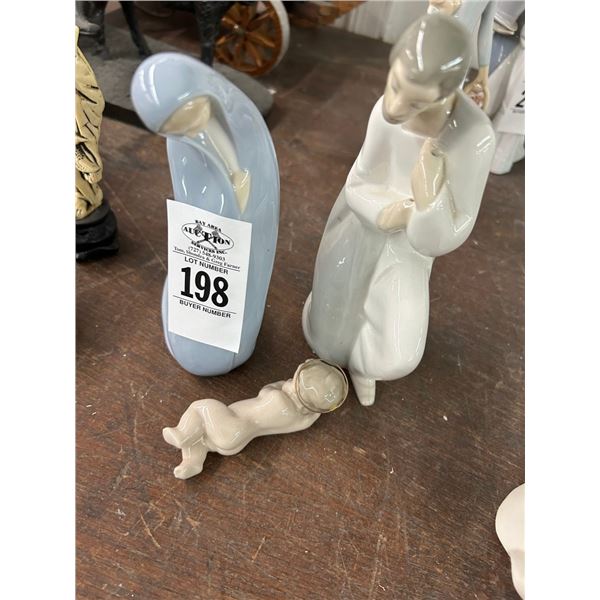 3-Lladro Man/Woman/Baby - 3 X $