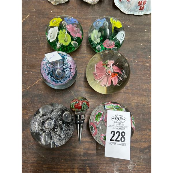 7-Art Glass/Wine Stoppers - 7 X $