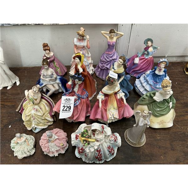 16-Royal Doulton/Dresden Provincial Lady Figurine - 16 X $