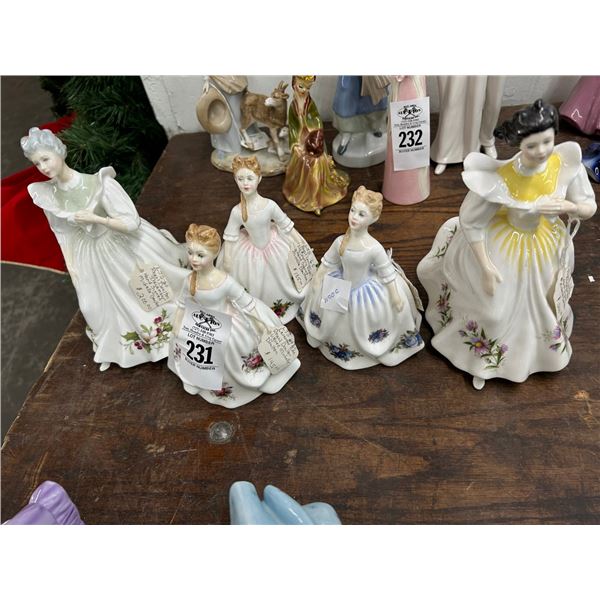 5-Royal Doulton Provincial Lady Figurines - 5 X $