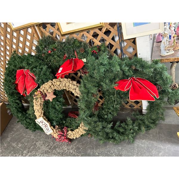 5-Large Holiday Wreaths - 5 X $