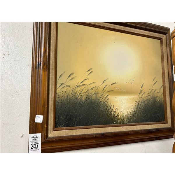 Framed Oil On Canvas Sea Scape - Signed Thompson