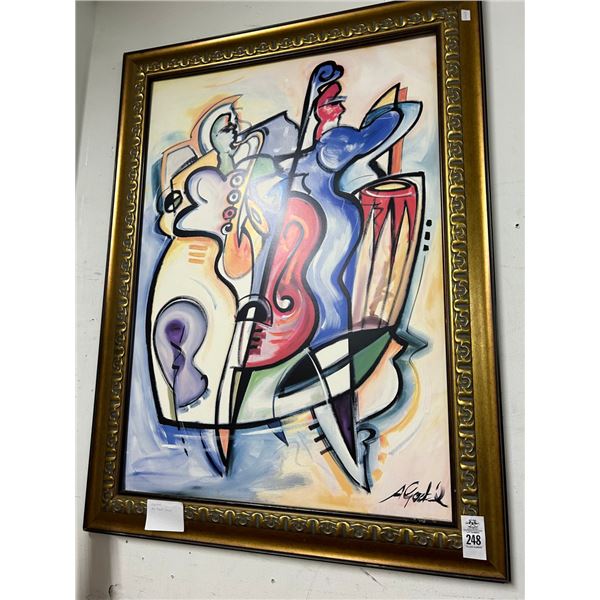 Framed Oil On Board All That Jazz - Signed Gockel - 30"  X  40"