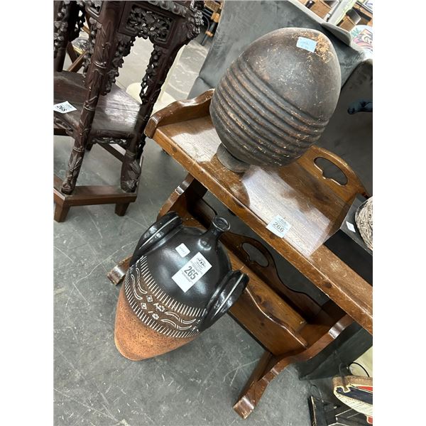 Ornate African Style Vase, Cast Orb