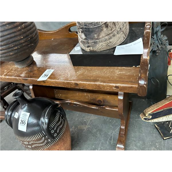 Small Wooden Magazine Rack Table