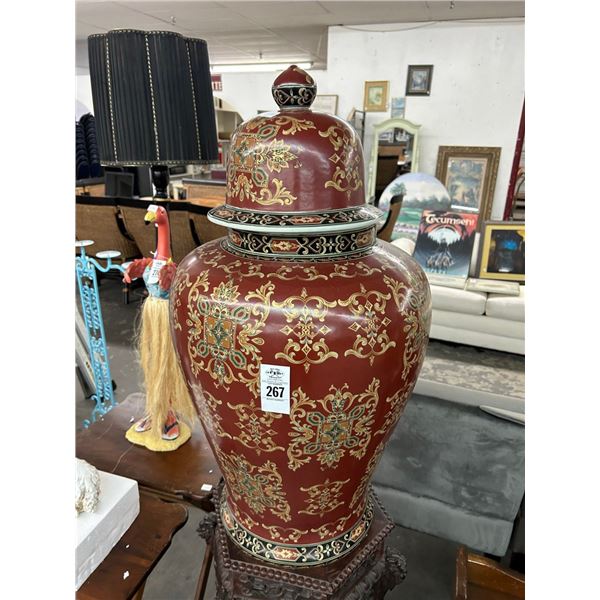 Large Porcelain Lidded Urn