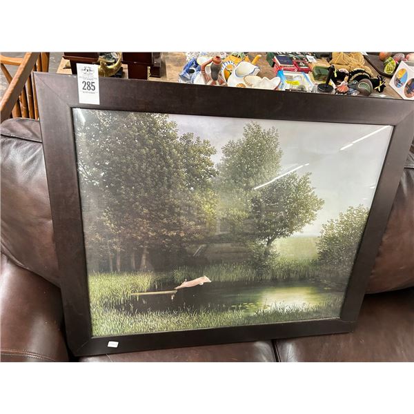 Framed Wall Art Where Pigs Swim - 24"  X  30"