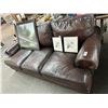 Image 1 : Leather Button Trim Large Sofa