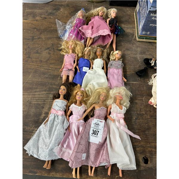 11-Barbie Dolls - 11 X $