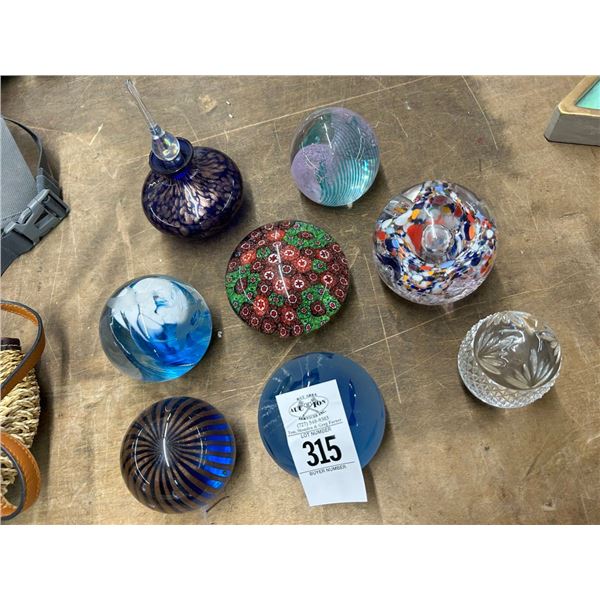 8-Art Glass Paperweight/Bottle - 8 X $