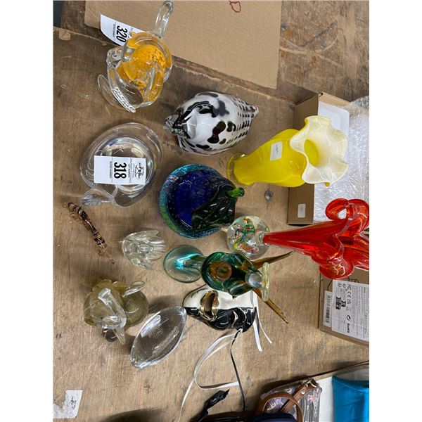 Art Glass Bird, Bear, Turtle, Elephant, Vases, Angel