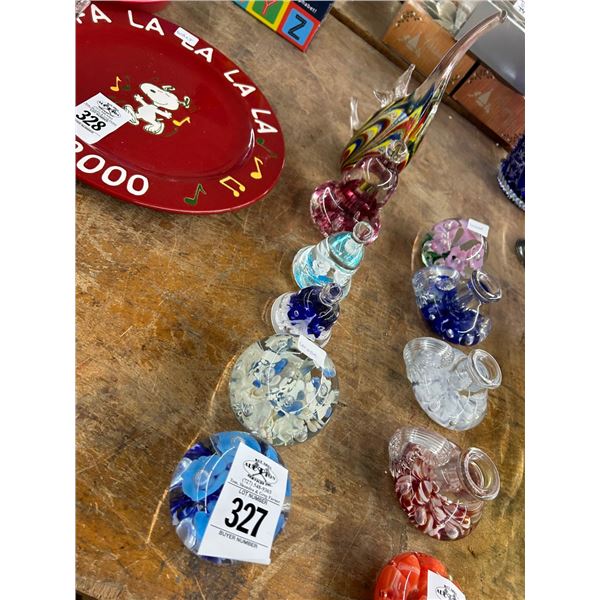 6-Art Glass Paperweight/Fish - 6 X $