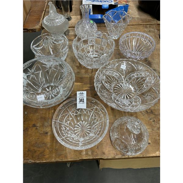 Pressed Crystal Bowls/Vases - 10