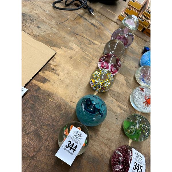7-Art Glass Paperweights - 7 X $