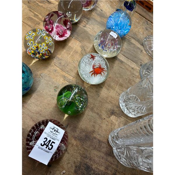 6-Art Glass Paperweights - 6 X $
