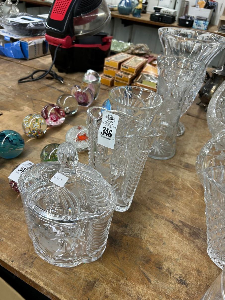 5-Pressed/Cut Crystal Vase/Compost - 5 X