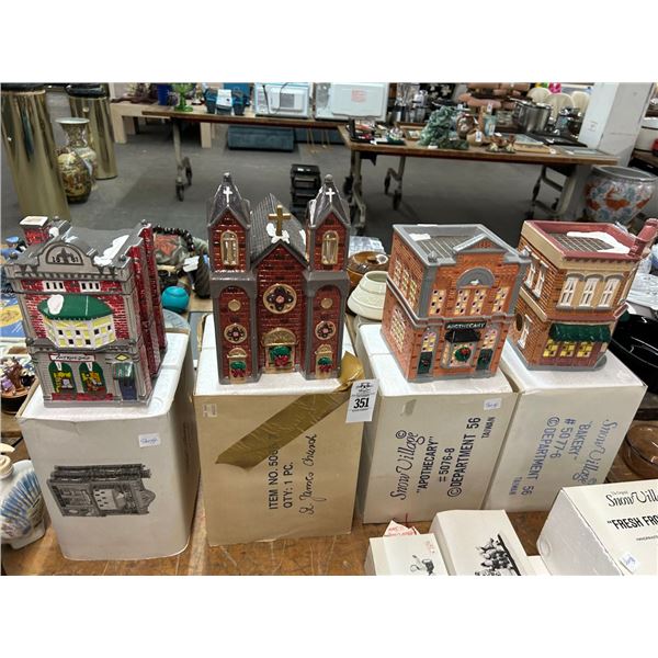 4-Dept. 56 Snow Village Houses - 4 X $