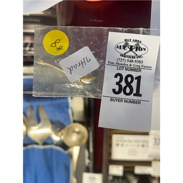 14K Gloria Vanderbilt Pin 2.1G