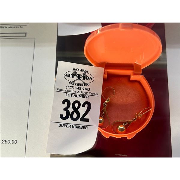 14K YG Ball Dangle Earring 2.4G