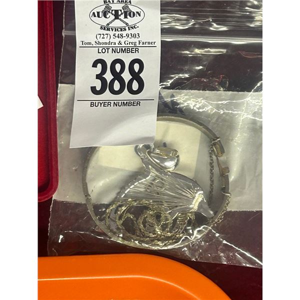 Bangle Bracelet, Dolphin Charm Necklace