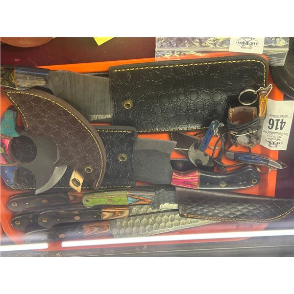 9-Custom Knife w/Sheath - 9 X $