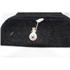 Image 3 : 14K YG Sapphire/Diamond Enhancer Pendant w/One Pear Mixed Cut Sapphire