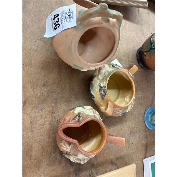 Roseville/Weller Pitcher/Small Vases - 3