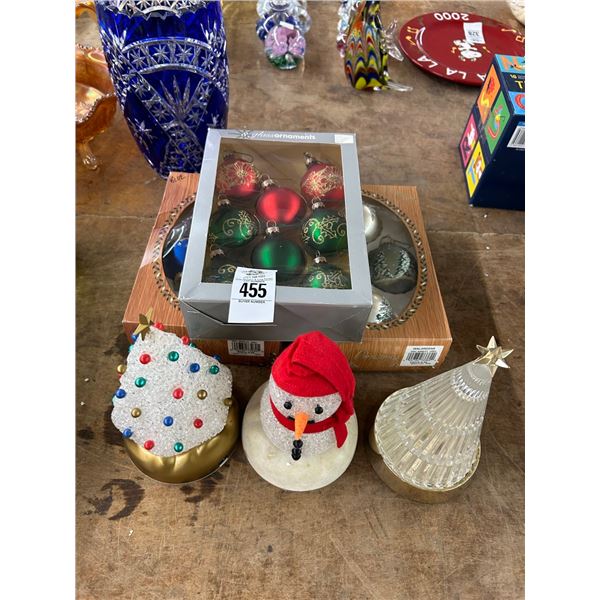 Christmas Trees, Snowman, Christmas Ornaments