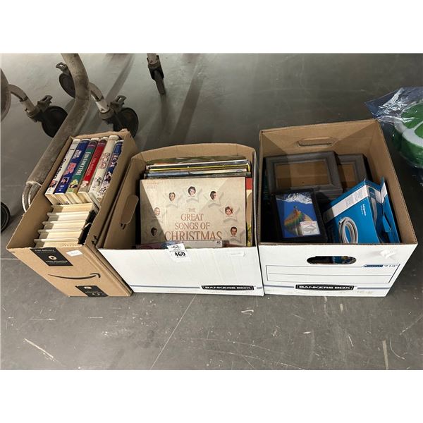 Vintage Record Albums, Photo Frames, VHS Movies