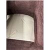 Image 2 : Slyter Magnosm Maroon Tufted Cloth Swivel Armchairs - Pair