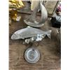 Image 1 : Art Metal Fish Tray, Dog, Sailboat, Ashtray