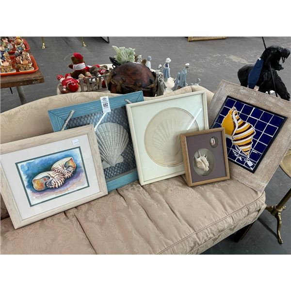 Asst. Sea Shell Wall Décor - 5