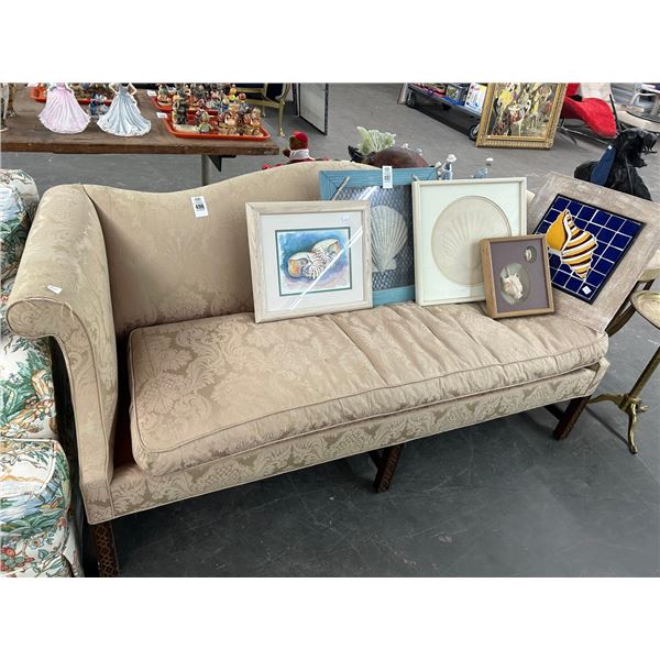 Antique Mahogany Footed Sofa