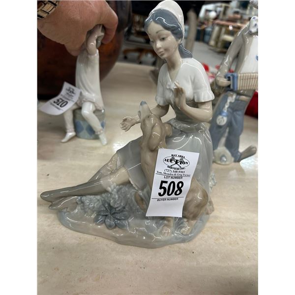 Lladro Neao Girl w/Dog