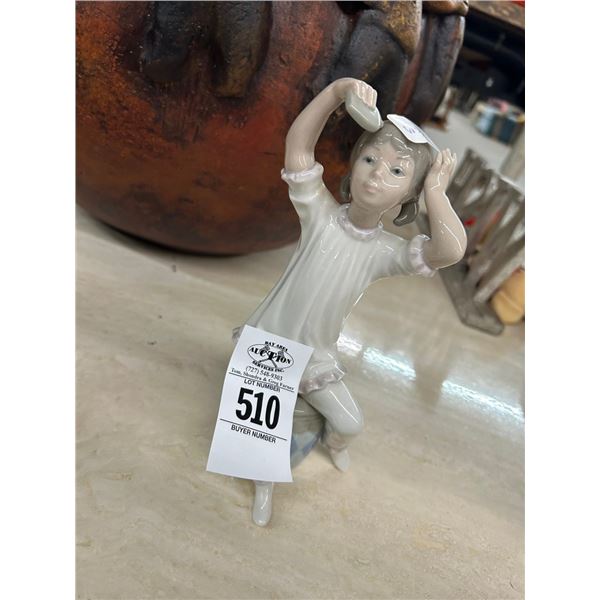 Lladro Girl on Stool